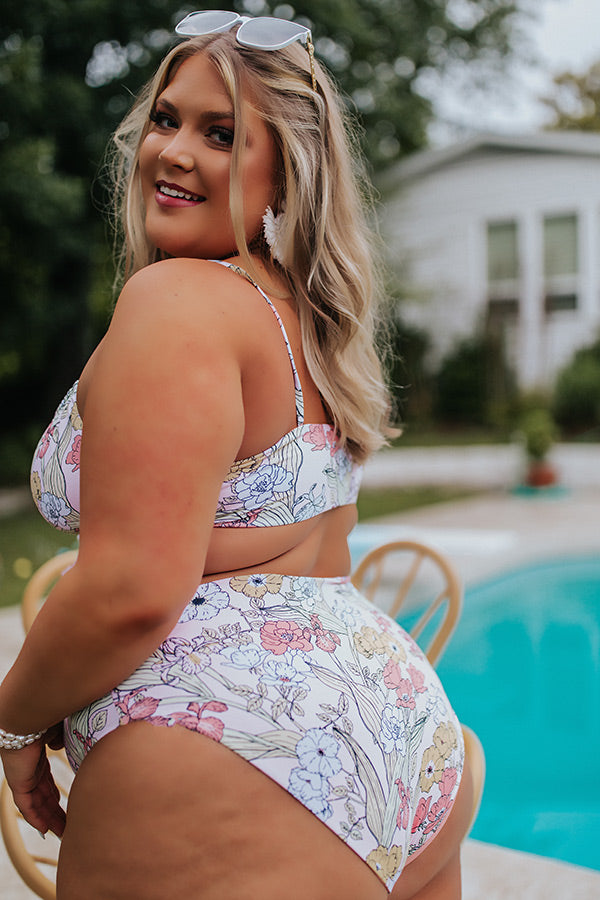 Siren Bikini Bottoms in Vintage Bloom Curves