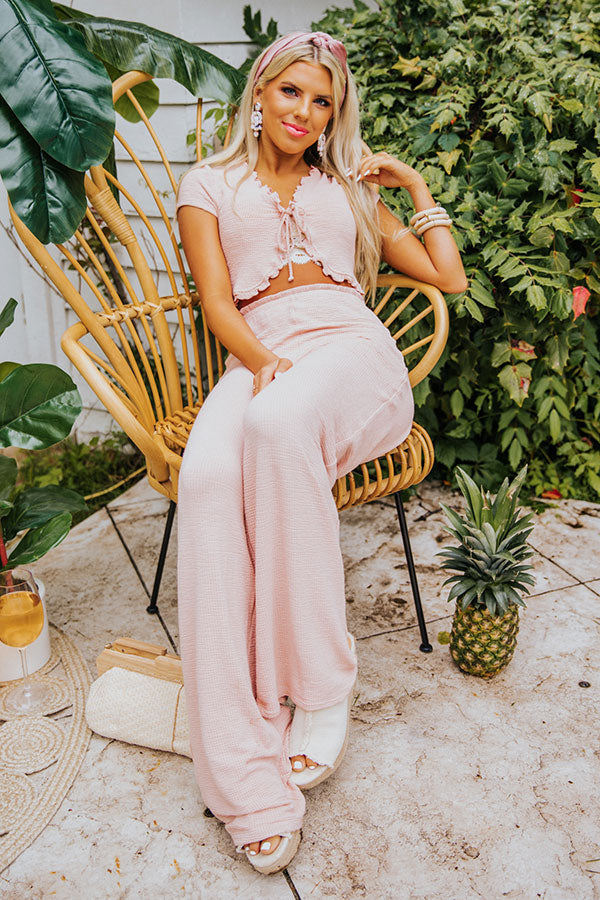 Isla High Waist Pants in Blush