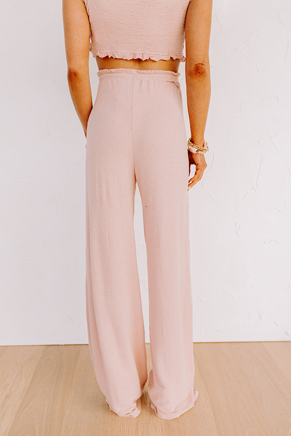 Isla High Waist Pants in Blush