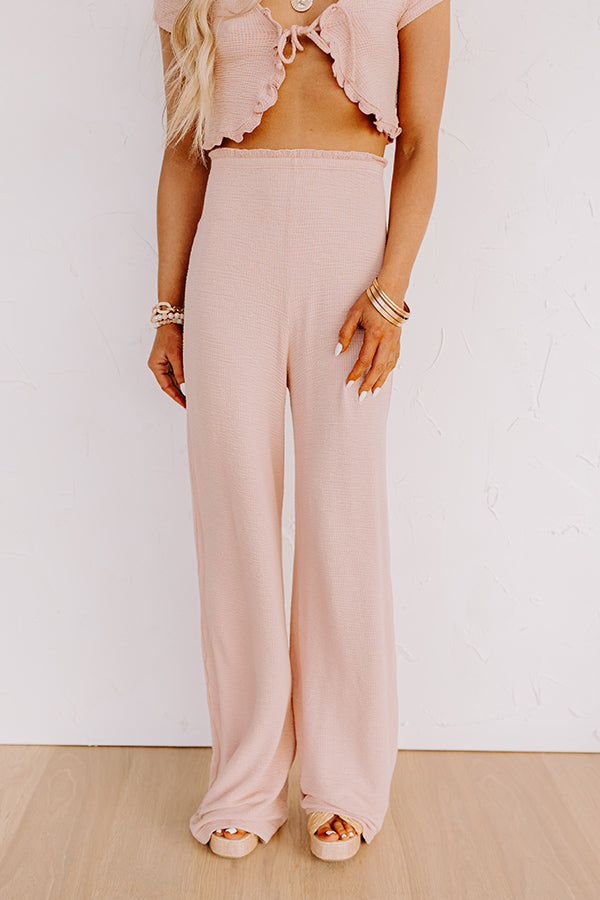 Isla High Waist Pants in Blush