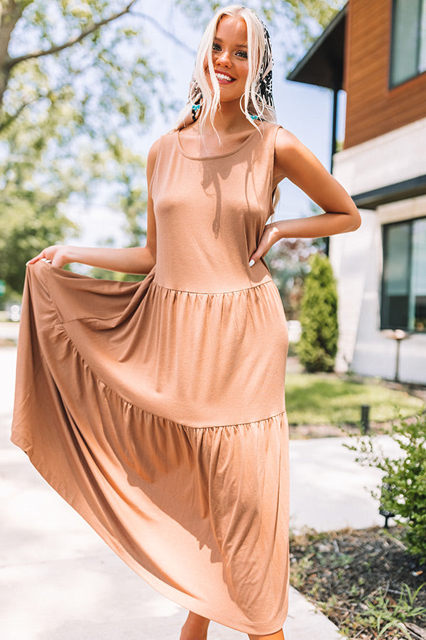 Mindfulness Midi Dress In Mocha
