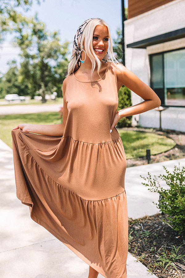 Mindfulness Midi Dress In Mocha