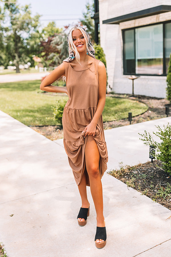 Mindfulness Midi Dress In Mocha