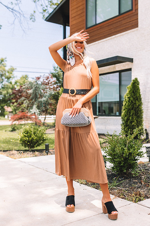 Mindfulness Midi Dress In Mocha