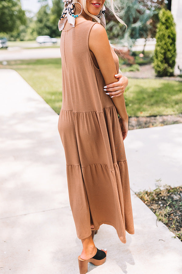 Mindfulness Midi Dress In Mocha
