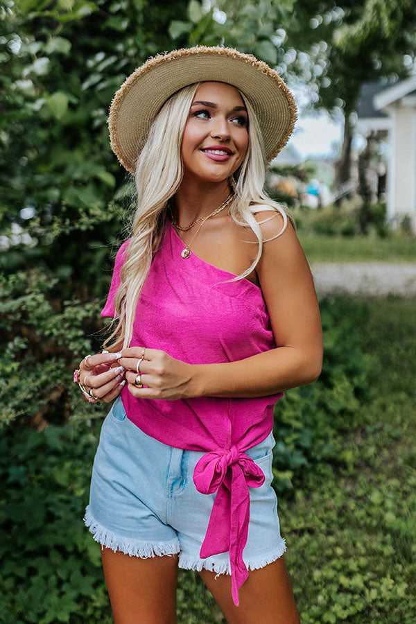 Casa On The Coast Top In Hot Pink