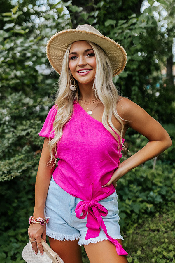 Casa On The Coast Top In Hot Pink
