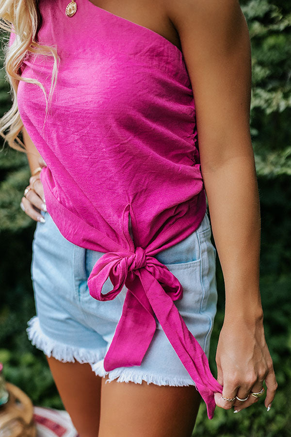 Casa On The Coast Top In Hot Pink