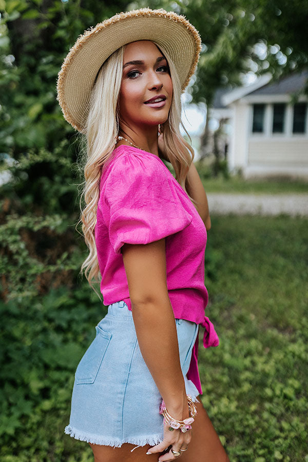 Casa On The Coast Top In Hot Pink
