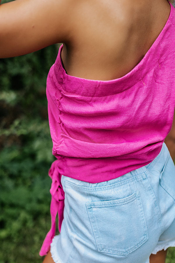 Casa On The Coast Top In Hot Pink