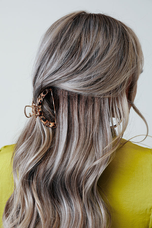Chardonnay Babe Hair Claw In Tan Leopard