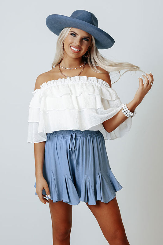 Hamptons Summer Ruffle Top