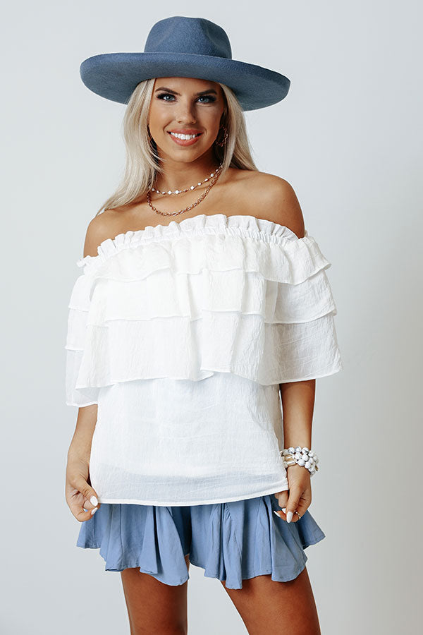 Hamptons Summer Ruffle Top