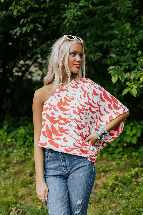 Curacao Cutie Shift Top In Scarlet
