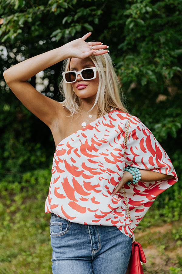 Curacao Cutie Shift Top In Scarlet