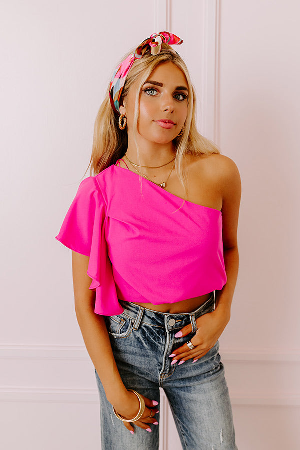 Renowned Love Shift Top In Fuchsia
