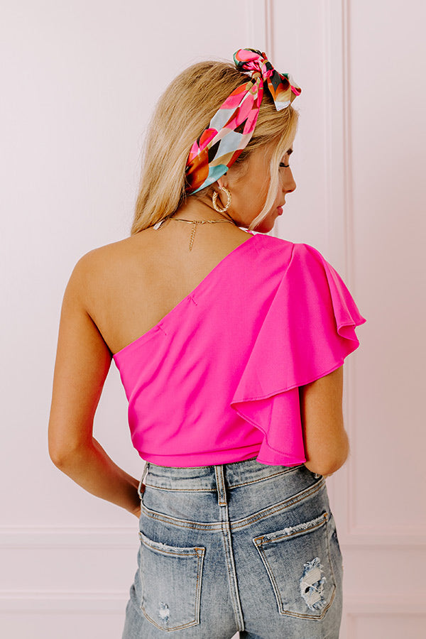 Renowned Love Shift Top In Fuchsia
