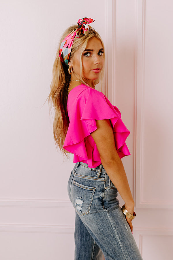 Renowned Love Shift Top In Fuchsia