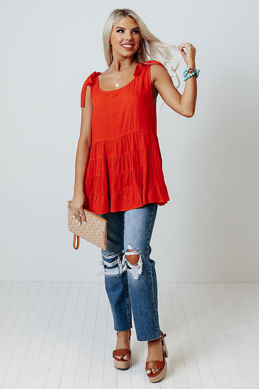 Sparks Between Us Shift Top In Red