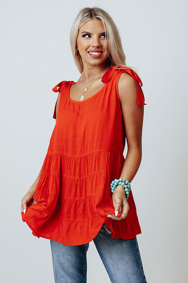 Sparks Between Us Shift Top In Red