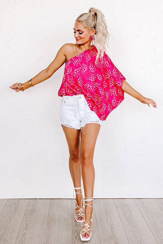 Definitely Dreamy Shift Top In Hot Pink