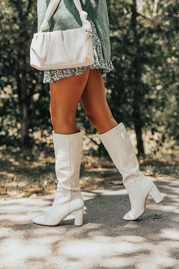 Krafty Faux Leather Boot in Light Stone
