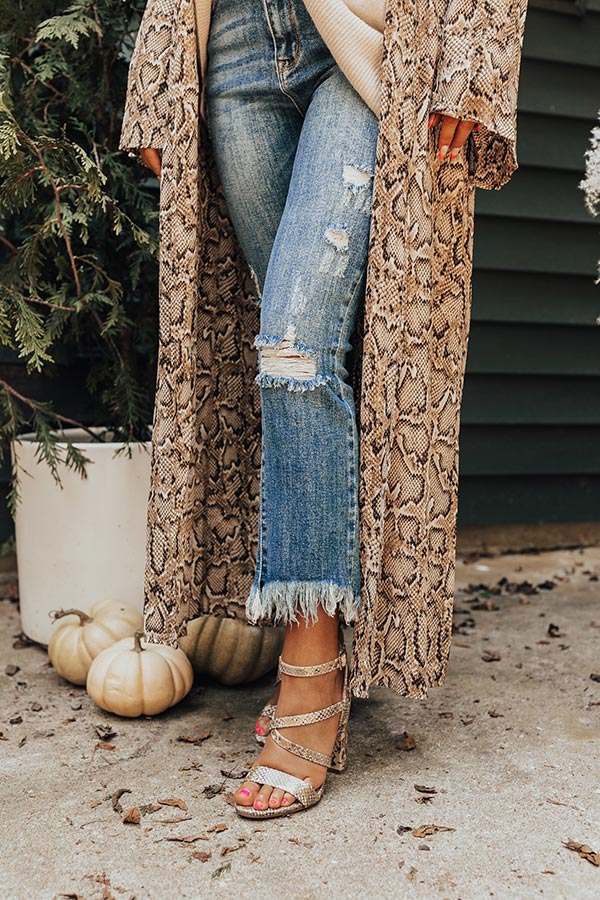 The Lita Snake Print Heel