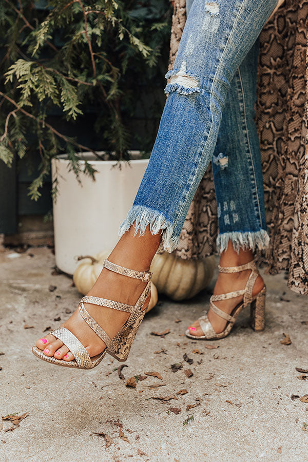 The Lita Snake Print Heel