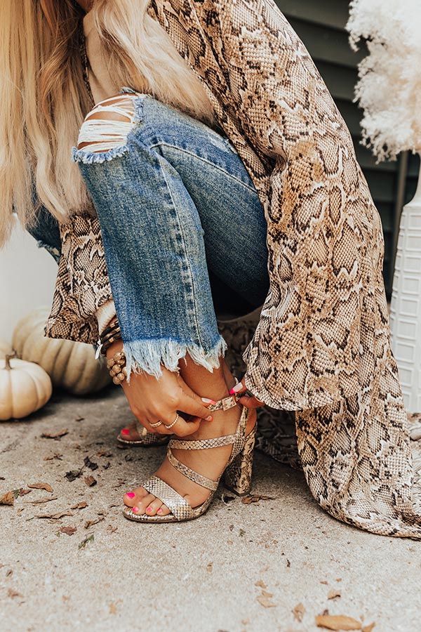 The Lita Snake Print Heel