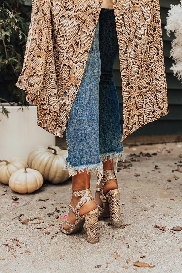 The Lita Snake Print Heel