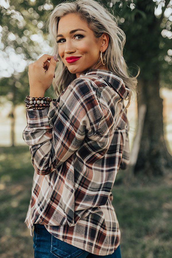 Cabin So Cozy Plaid Top