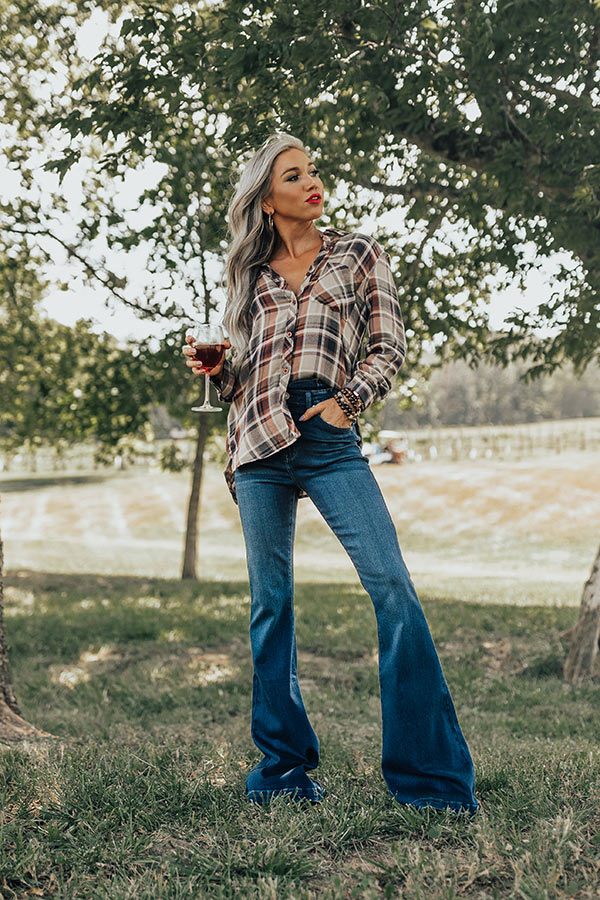 Cabin So Cozy Plaid Top