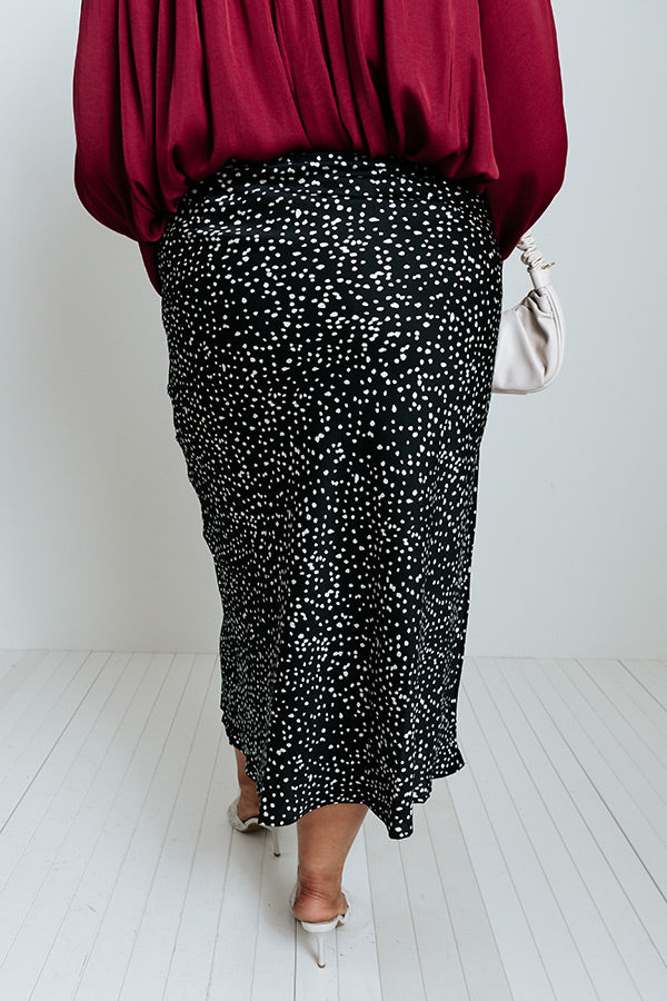 Faded Days Midi Skirt In Black Curves