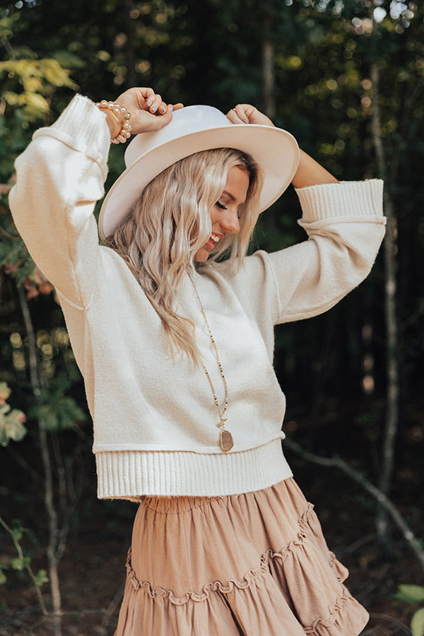Quaint Cottage Sweater In Ivory