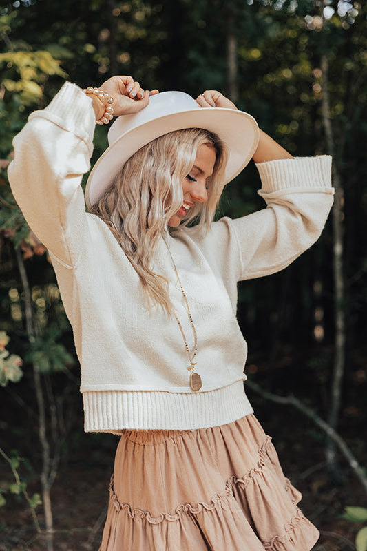 Quaint Cottage Sweater In Ivory