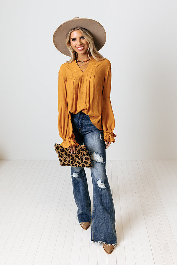 Santa Cruz Chic Shift Top In Golden Honey