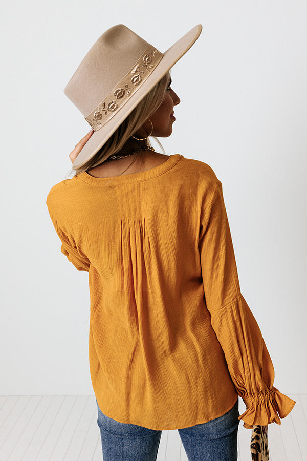 Santa Cruz Chic Shift Top In Golden Honey