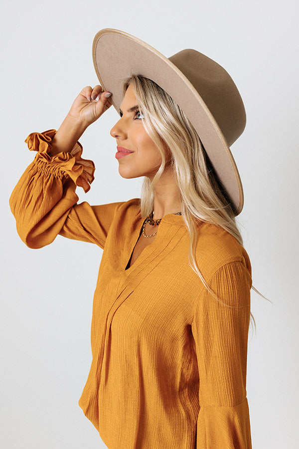 Santa Cruz Chic Shift Top In Golden Honey