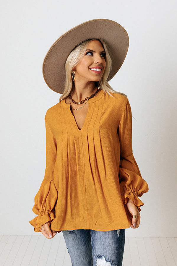 Santa Cruz Chic Shift Top In Golden Honey