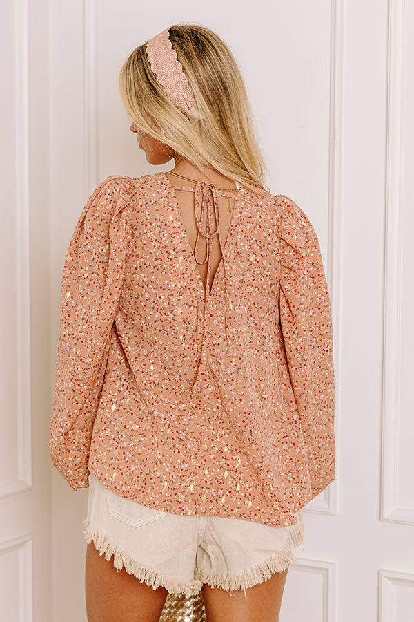 Flirting For Fun Shift Top In Peach