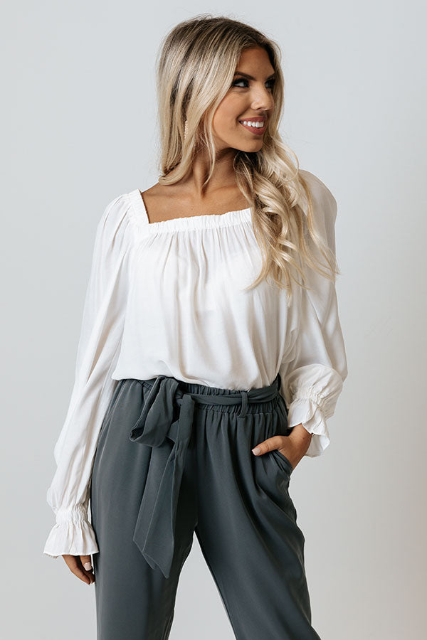 Signature Move Shift Top In White