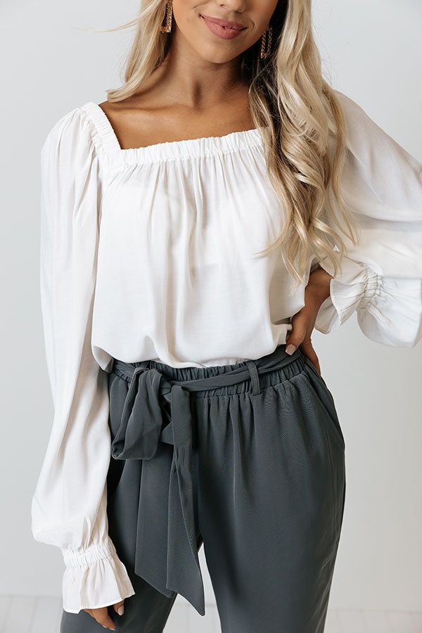 Signature Move Shift Top In White