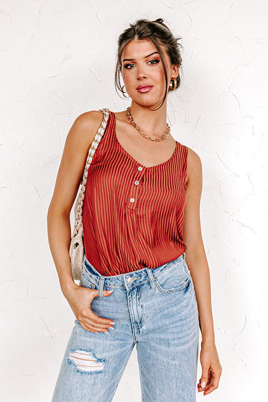 New To Love Satin Top In Rust