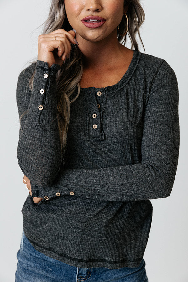 Fast Lane Top In Charcoal