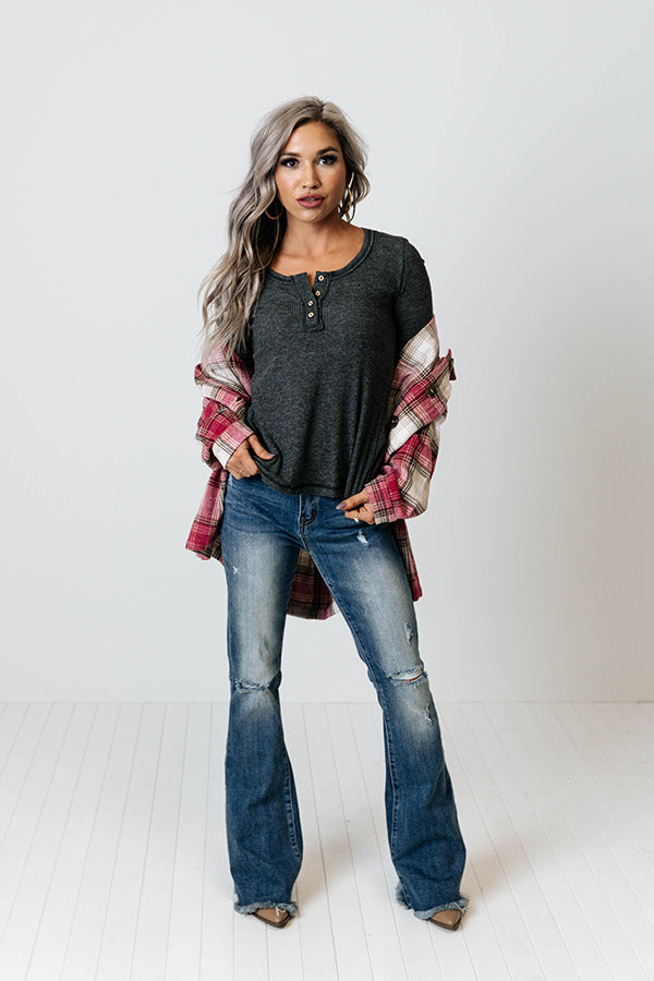 Fast Lane Top In Charcoal