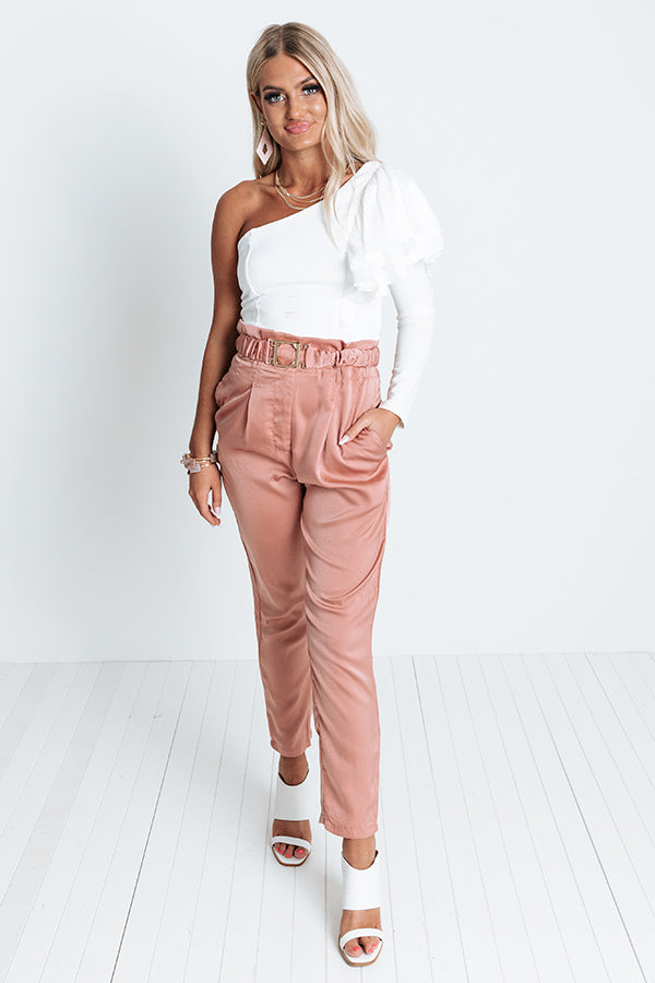London Proper One Shoulder Top In Ivory