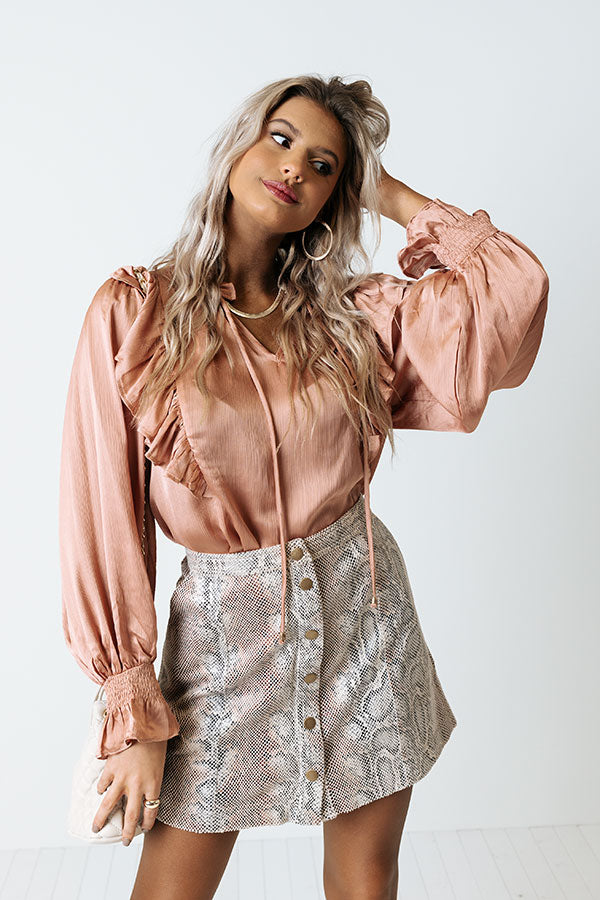 Grand Avenue Shift Top In Light Rustic Rose