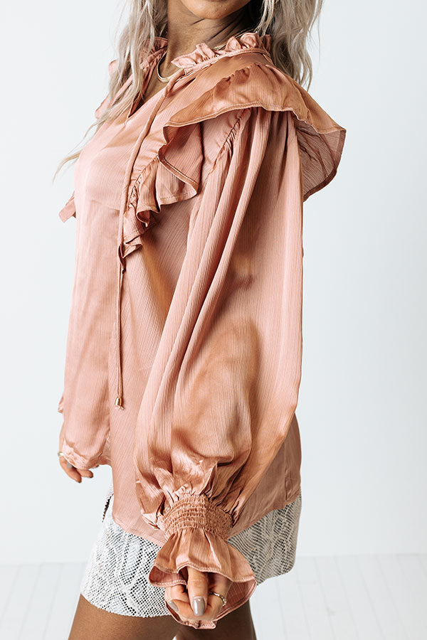 Grand Avenue Shift Top In Light Rustic Rose