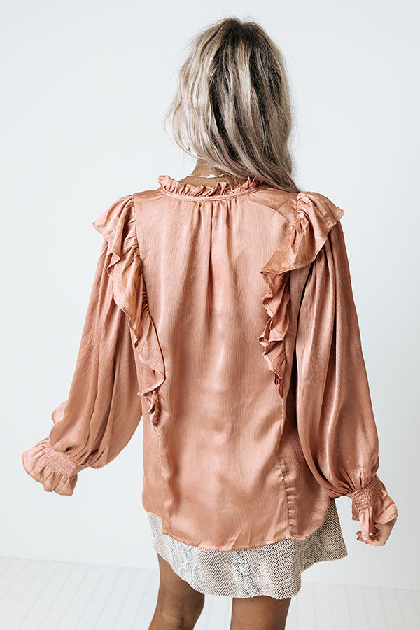 Grand Avenue Shift Top In Light Rustic Rose
