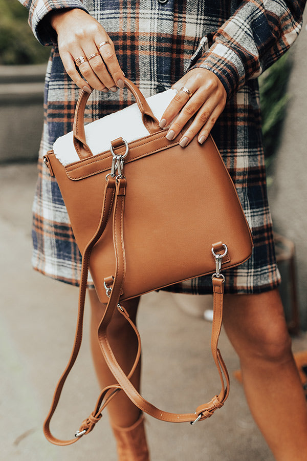 Well Played Faux Leather Backpack In Brown